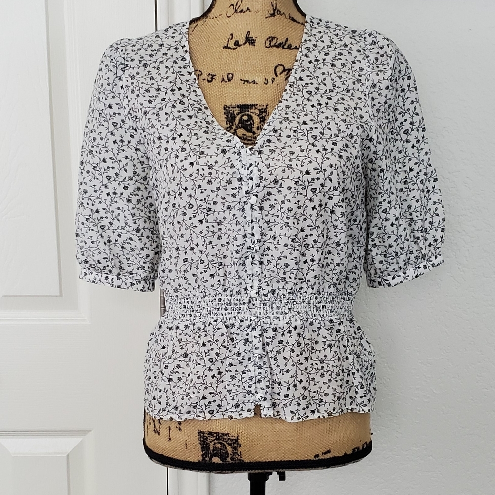 Madewell silk blend top sz M